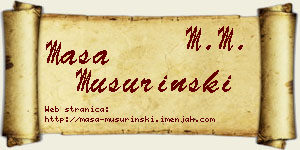 Maša Mušurinski vizit kartica